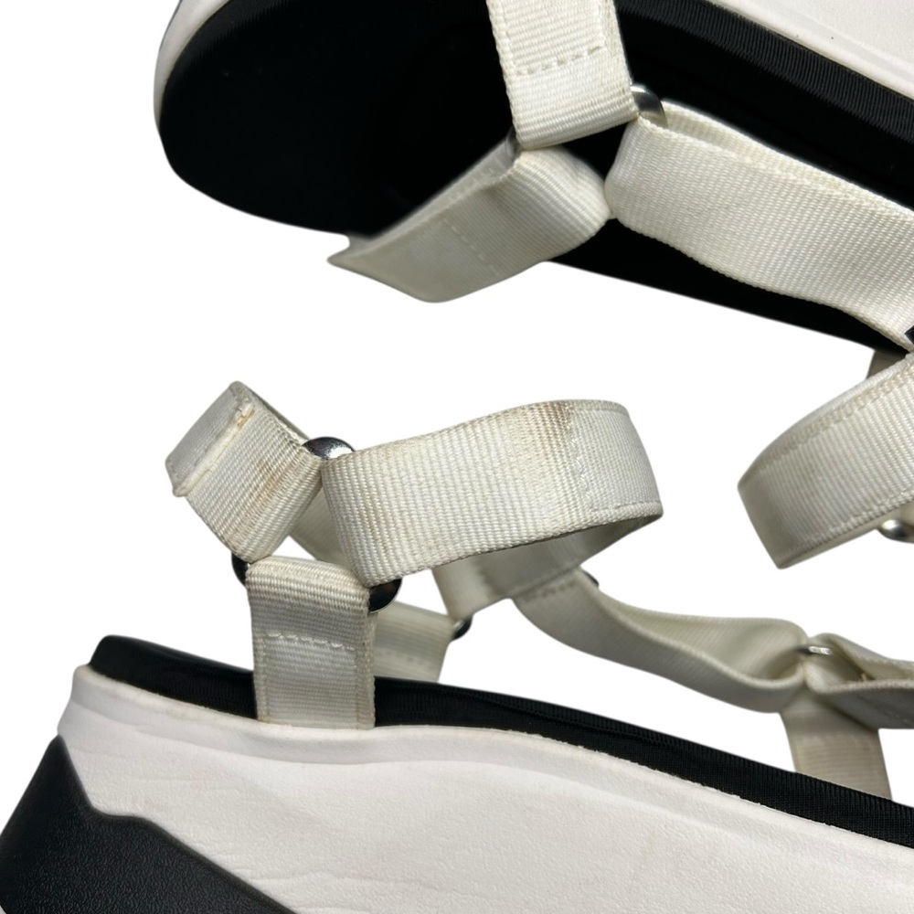 Teva Jadito Universal Platform Sandals White Black Chunky Sport Sz 9 - Picture 12 of 16